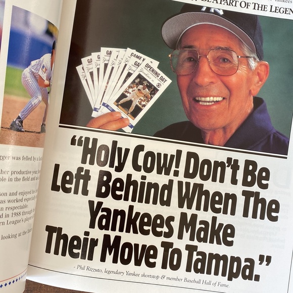 1995 Yankees Yearbook 45th Annual Edition Babe Ruth Hits 100. - Picture 9 of 11